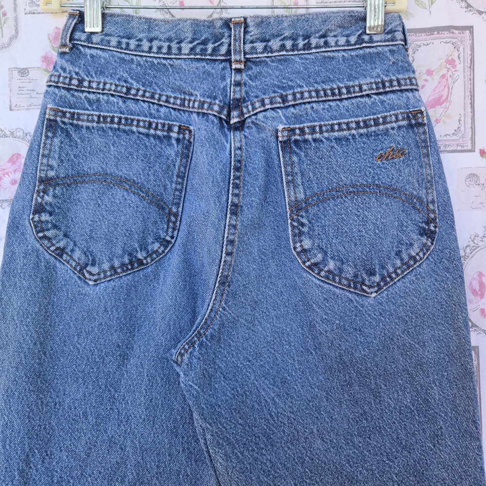 Vintage Chic Jeans Womens 12 Petite High Rise Mom Tapered Leg Blue Denim 80s 90s